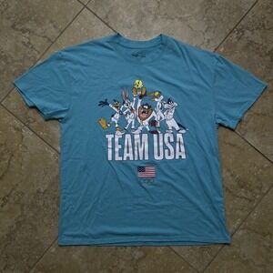 Looney Tunes Team USA Olympics T-Shirt Cartoon Graphic Tee‎ XL